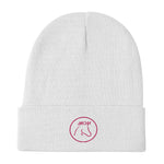 Beanie White/Hot Pink