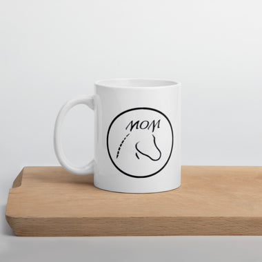 Mom White glossy mug